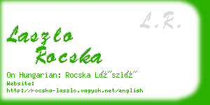 laszlo rocska business card